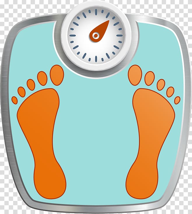 Weighing scale Measurement Illustration, Footprints cartoon says