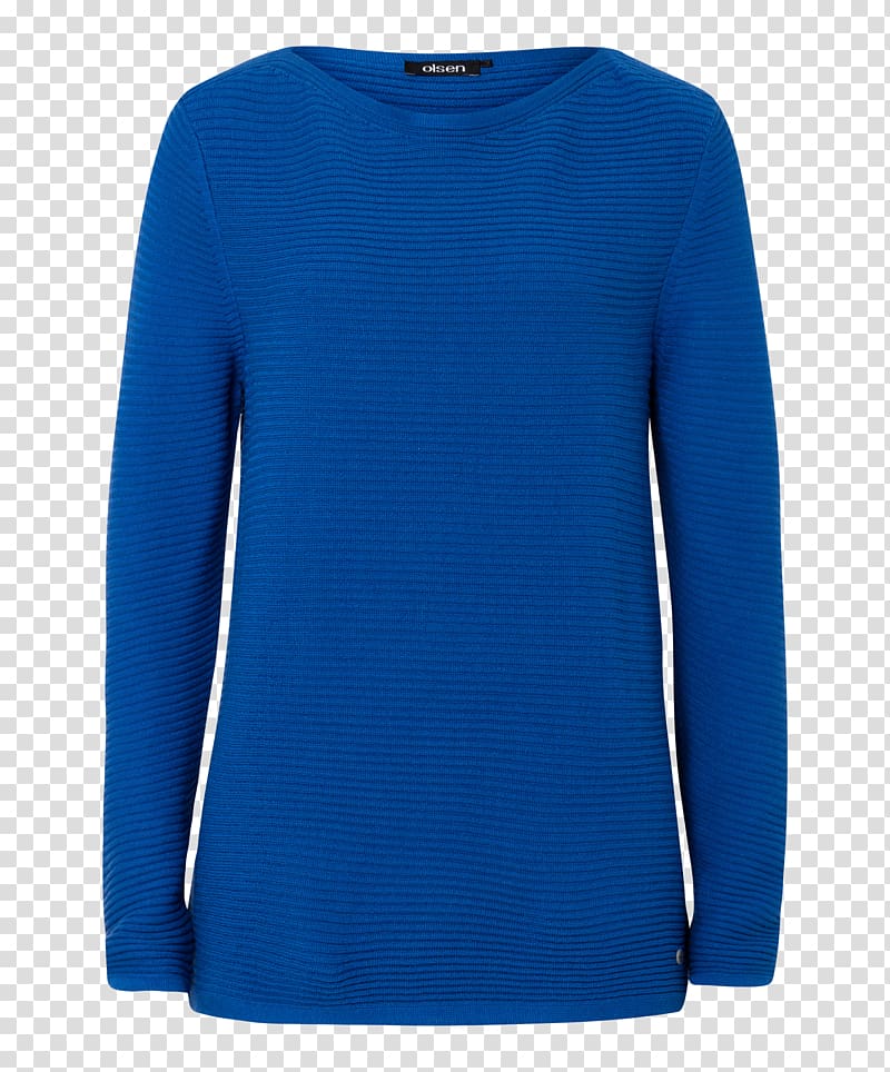 Cobalt blue Sleeve Crew neck Bluza, Blouses transparent background PNG clipart