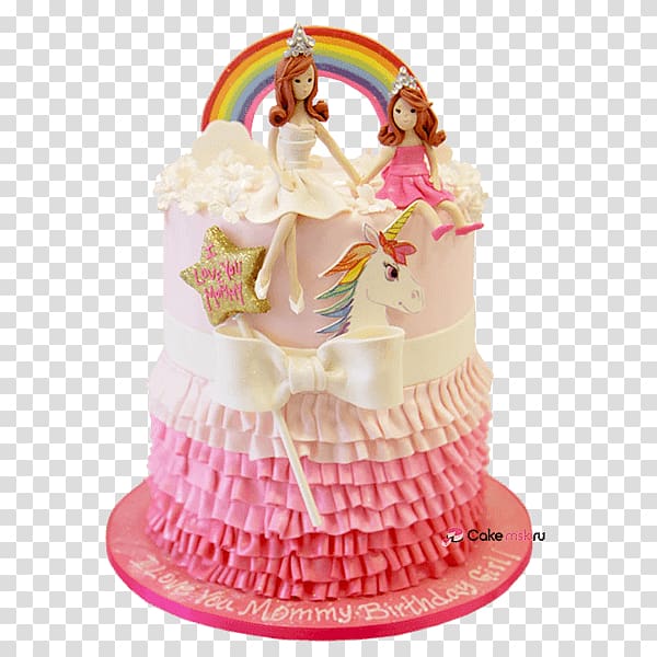 Torte Birthday cake Cake decorating Rainbow cookie Princess cake, cake transparent background PNG clipart