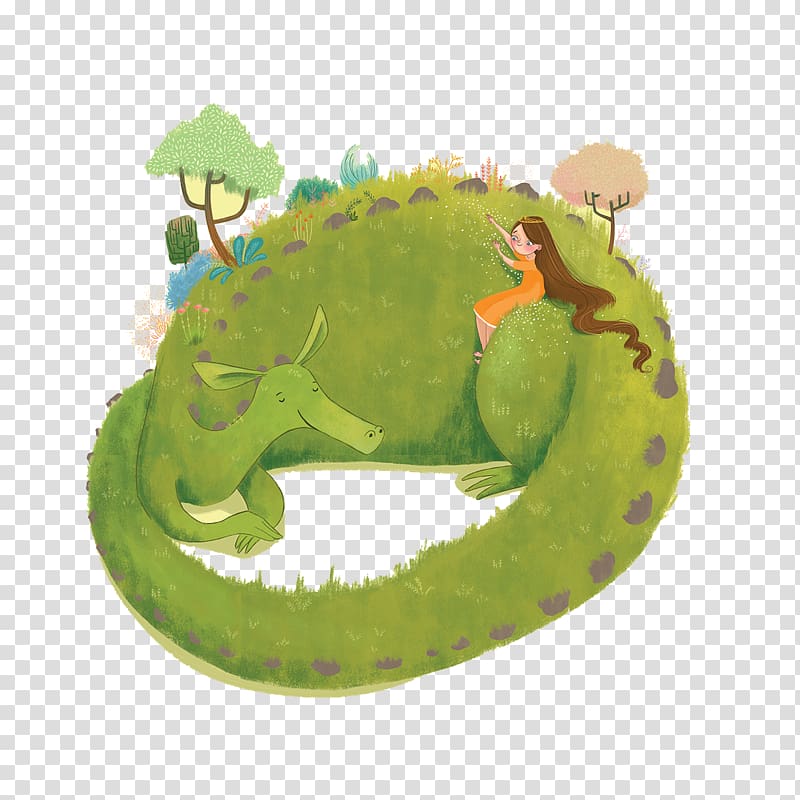 Illustrator Child Cartoon Illustration, Forest dinosaur transparent background PNG clipart