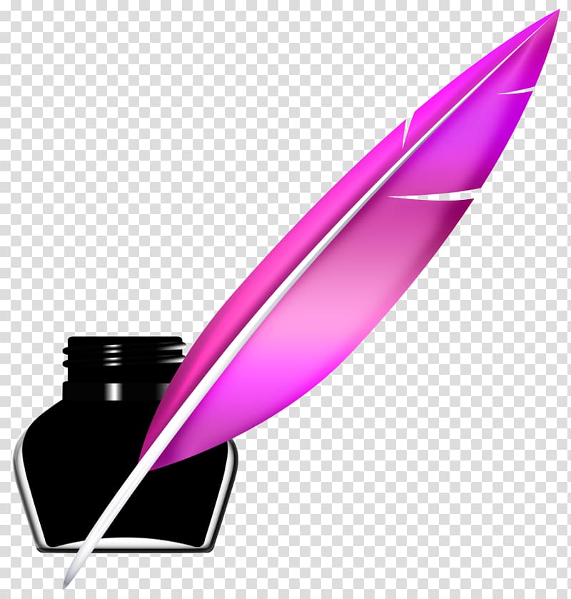 Paper Quill Pen Inkwell , Editorial transparent background PNG clipart