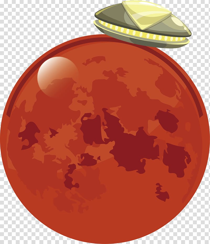 Planet Airship Mars, Spaceship planet transparent background PNG clipart