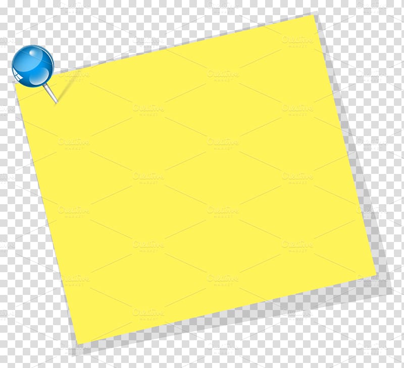 Paper Material Rectangle Yellow, sticky note transparent background PNG clipart