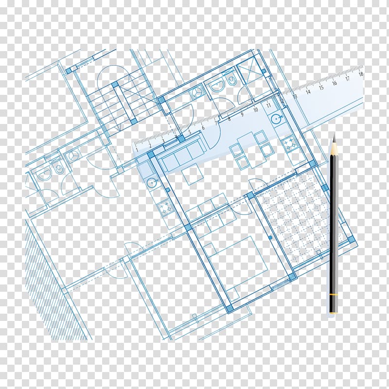 house blueprint illustration, Blueprint Drawing Architecture Facade, pen sketch and house transparent background PNG clipart