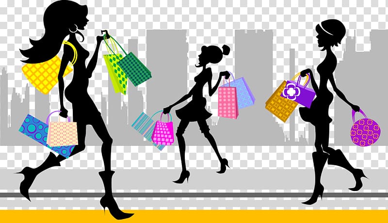 Shopping Centre Girl, Urban chic women transparent background PNG clipart