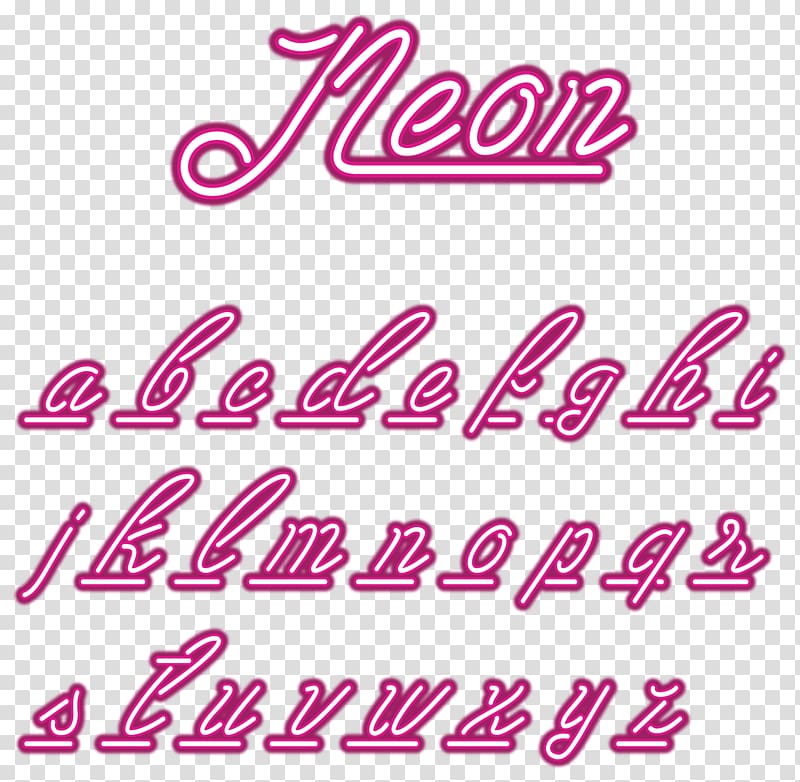 neon signage, Neon lighting Neon lamp, Neon pink art word transparent background PNG clipart