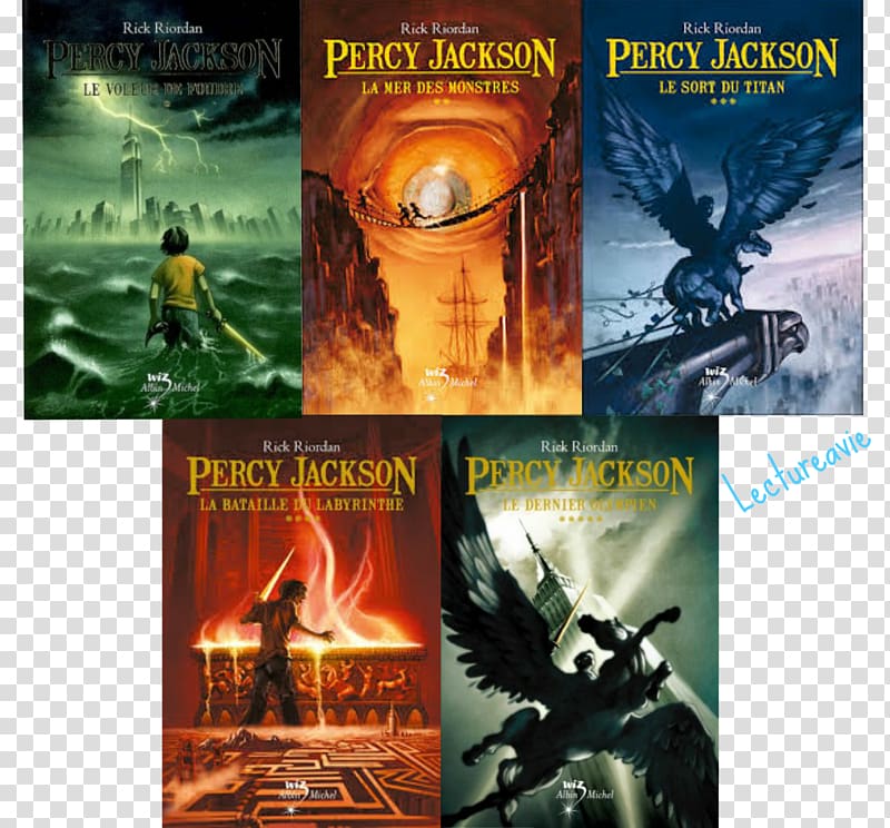 The Lightning Thief The Titan's Curse Percy Jackson The Sea of Monsters The Last Olympian, book transparent background PNG clipart
