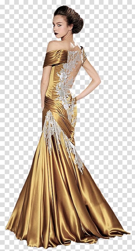 Color Haute couture Wedding dress Fashion, dress transparent background PNG clipart
