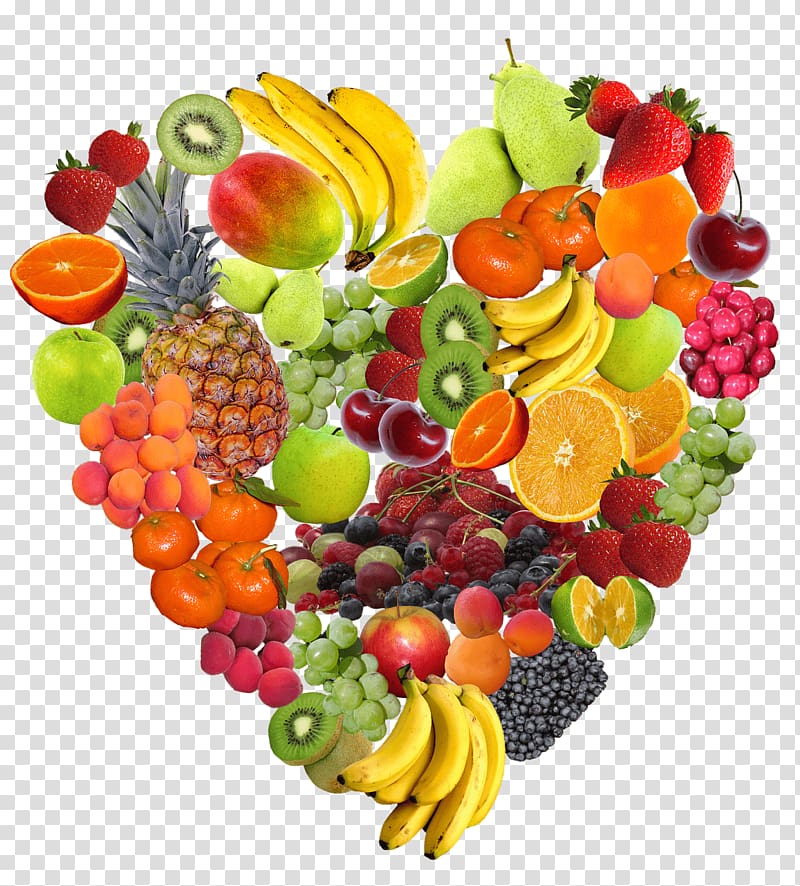 fruits and vegetables heart clipart no background