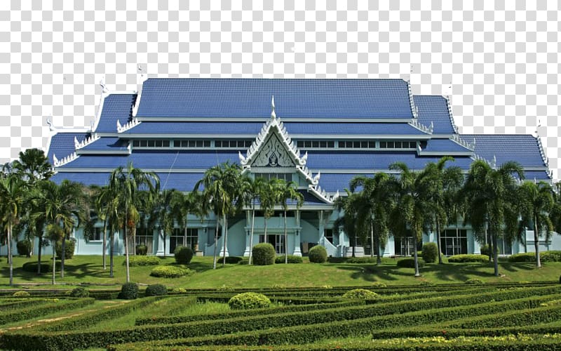 Wat Yan Sang Wararam Woramahawihan. Temple Building Architecture , A religious building transparent background PNG clipart