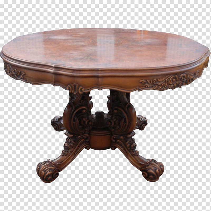 Coffee Tables Furniture Baroque Inlay, style round table transparent background PNG clipart
