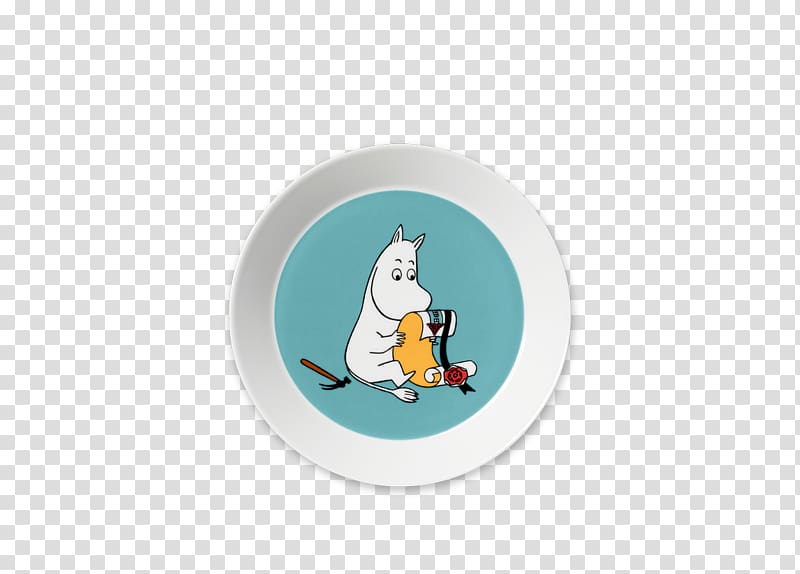 Moomintroll Moomins Plate Turquoise, Plate transparent background PNG clipart