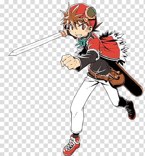 brown-haired man holding sword illustration, Summon Night Ritchburn transparent background PNG clipart