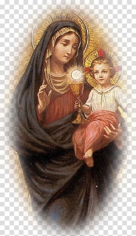 Mary Blessed Sacrament Eucharist Sacraments of the Catholic Church Holy card, of mother of perpetual help transparent background PNG clipart