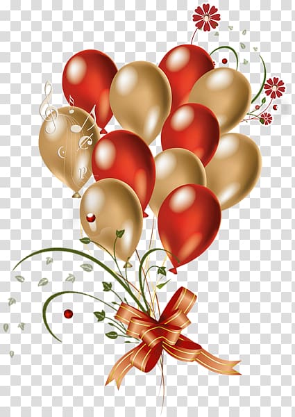 Balloon Gold Red , Gold Balloon Festival creative transparent background PNG clipart