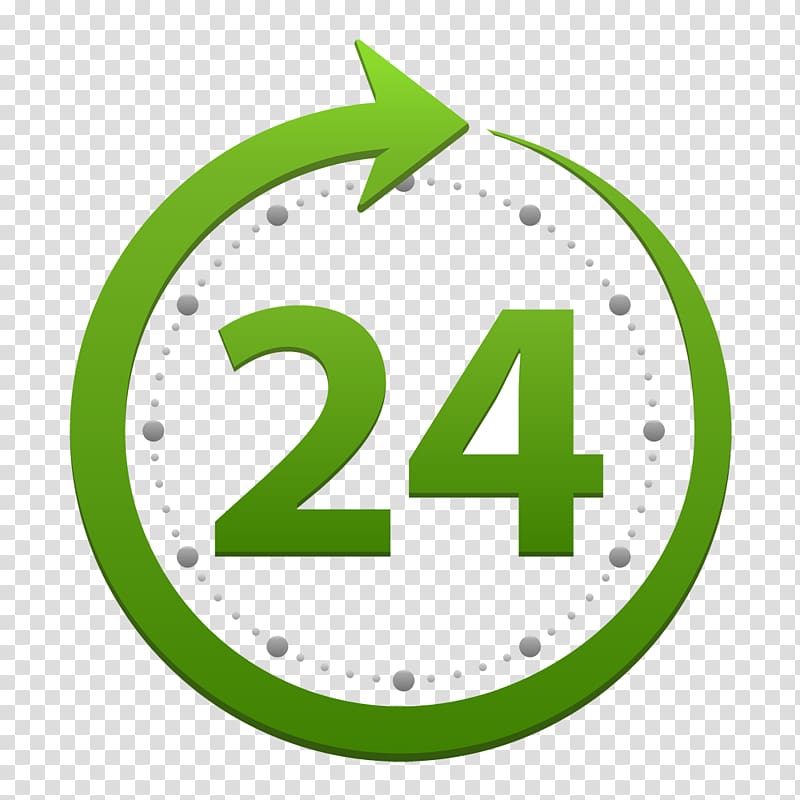 of 24 number, 24-hour clock Computer Icons , 24 HOURS transparent background PNG clipart
