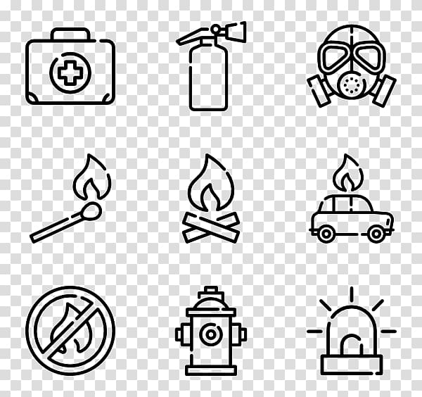 Computer Icons Black & White, Firefighter transparent background PNG clipart