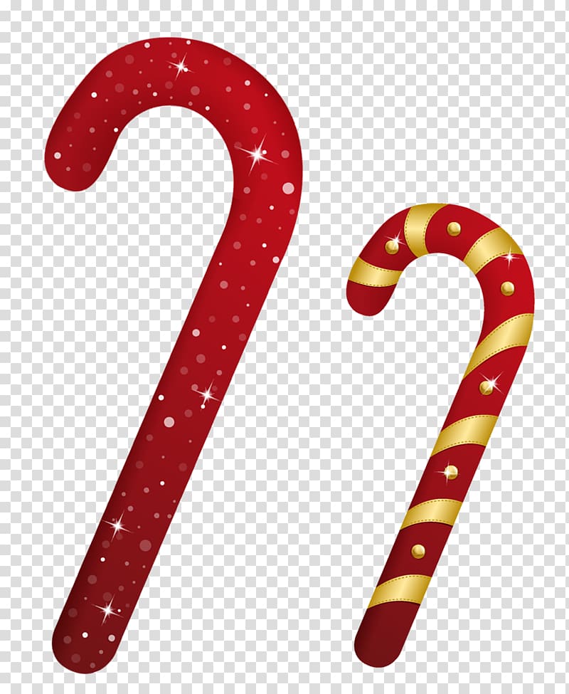 two red Christmas canes illustration, Candy cane Christmas candy Lollipop, Christmas Candy Canes transparent background PNG clipart
