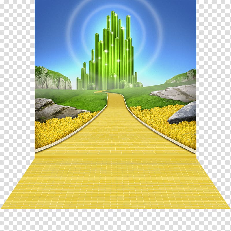 pathway of green castle illustration, The Wizard Dorothy Gale The Wonderful Wizard of Oz Toto Tin Woodman, backdrop transparent background PNG clipart