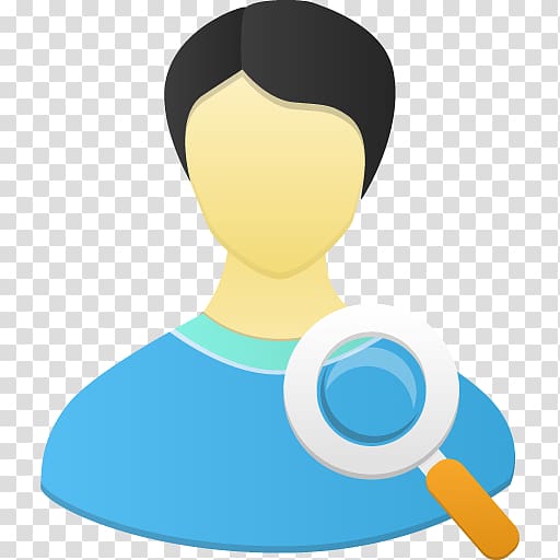 blue shirt illustration, human behavior neck microphone yellow, Male user search transparent background PNG clipart