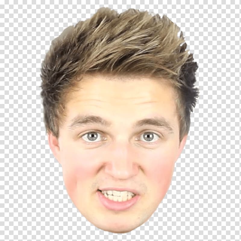 man's blonde hair, Marcus Butler Zoom Face transparent background PNG clipart