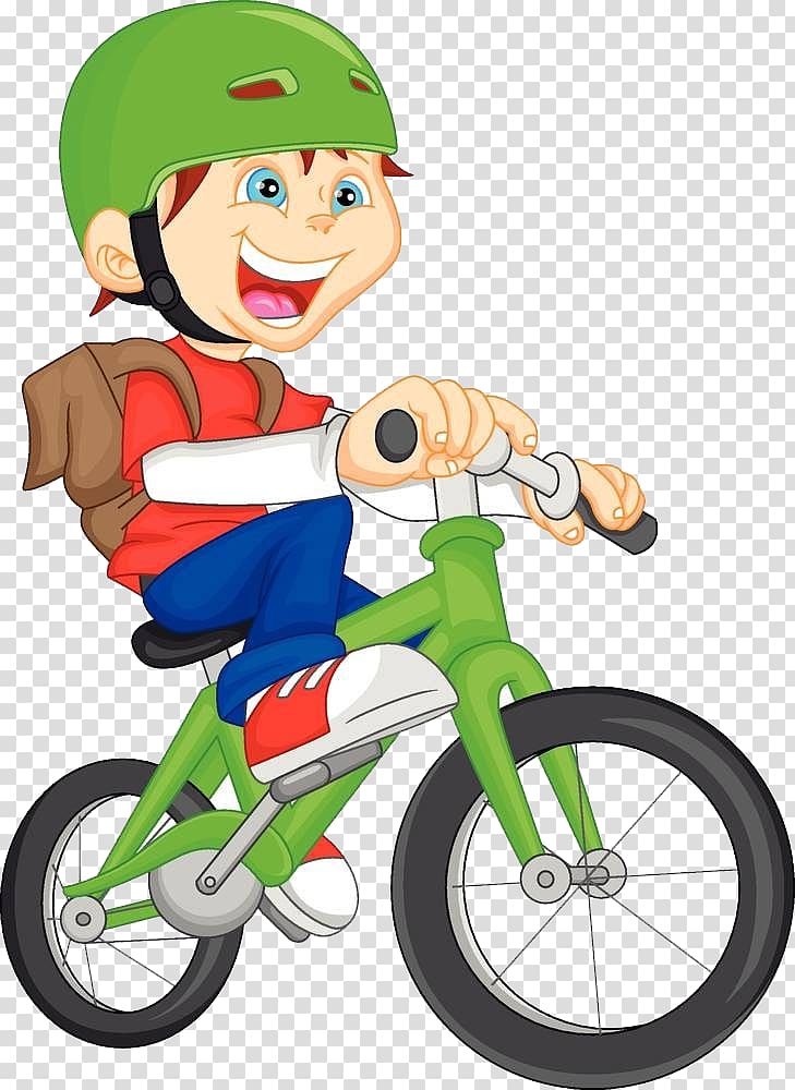 boy riding bike graphics illustration, Bicycle Cartoon , Cycling transparent background PNG clipart