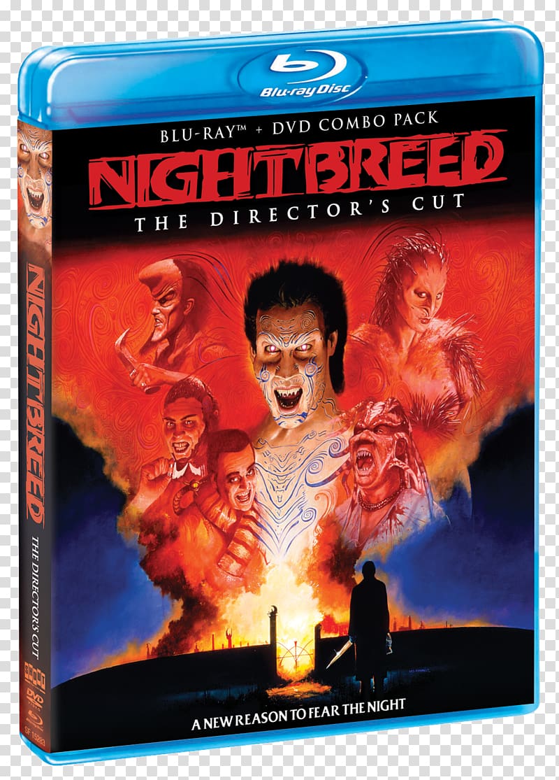 Blu-ray disc Nightbreed Director\'s cut DVD Shout! Factory, director cut transparent background PNG clipart
