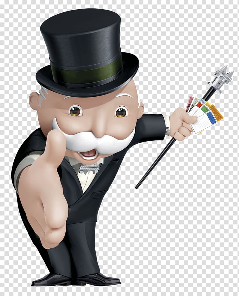 magician holding cards illustration, Mr Monopoly transparent background PNG clipart
