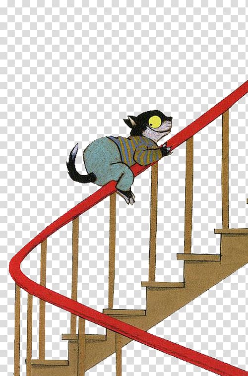 Germany Illustrator Childrens literature Peter Hammer Verlag Illustration, Slippery stairs cat transparent background PNG clipart