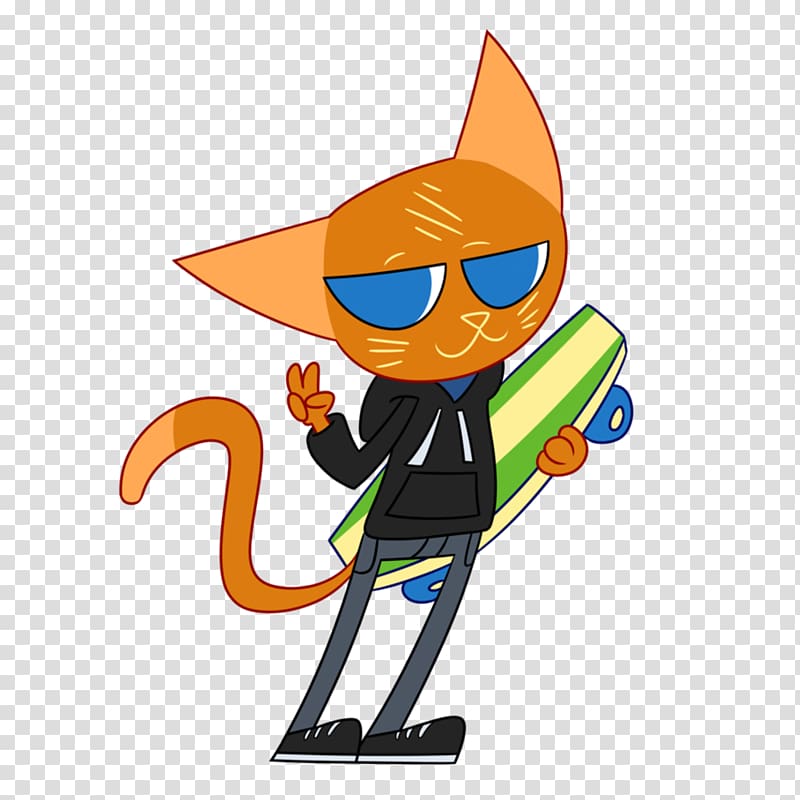 Night in the Woods Infinite Fall , cat cool transparent background PNG clipart