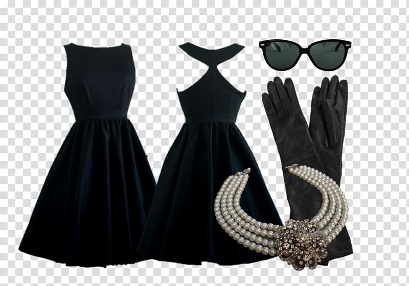Black Givenchy dress of Audrey Hepburn Little black dress Fashion Clothing, STYLE transparent background PNG clipart