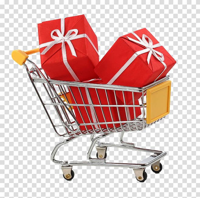 Shopping cart Gift, A car gift transparent background PNG clipart