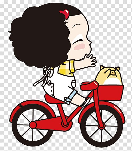 Electric bicycle Cycling Mountain bike Fatbike, The little girl riding a bike transparent background PNG clipart