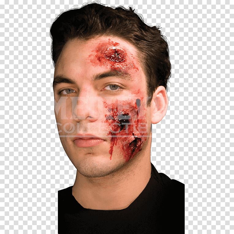 Prosthesis Cheek Liquid latex Skin ulcer, bullet wound transparent background PNG clipart