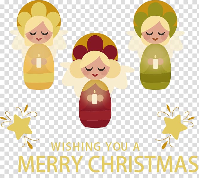 Christmas , Hold a candle doll card cover transparent background PNG clipart