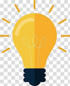 yellow light bulb transparent background PNG clipart