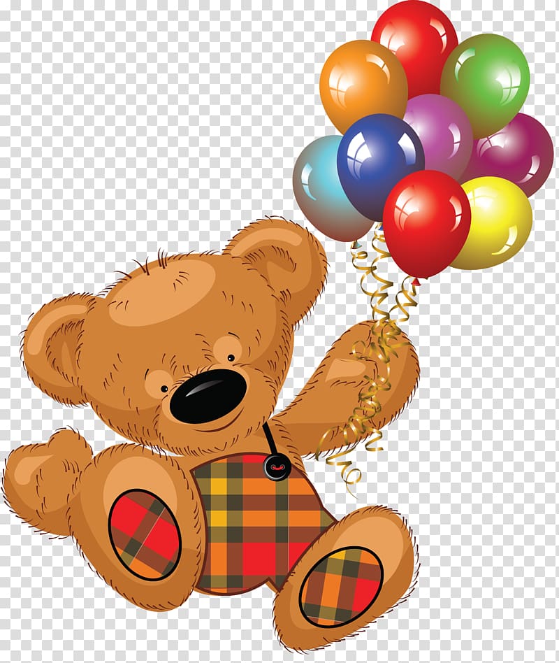 Teddy bear Drawing, balloon transparent background PNG clipart