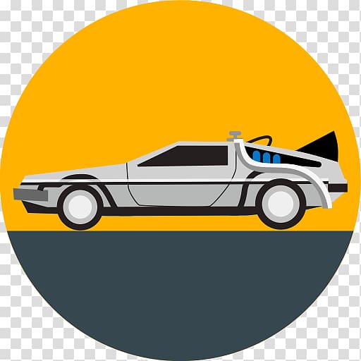 Car DeLorean DMC-12 Back to the Future DeLorean time machine Computer Icons, futuristic transparent background PNG clipart