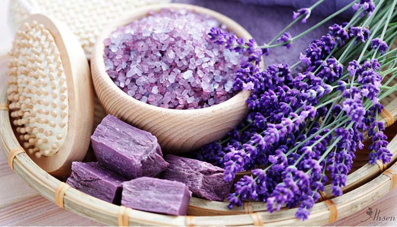 Spa Lavender Exfoliation Pedicure Bath salts, lavender transparent background PNG clipart