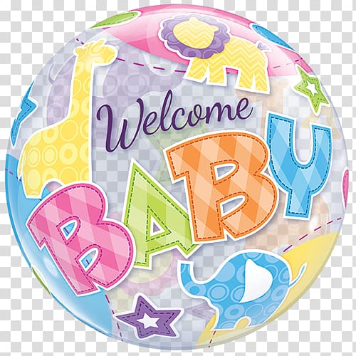 Balloon Infant Baby shower Birthday Party, Welcome baby transparent background PNG clipart