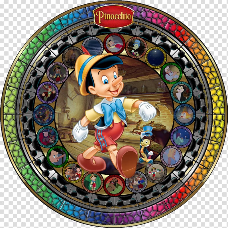 Stained glass Belle Window The Walt Disney Company Anna, pinocchio transparent background PNG clipart