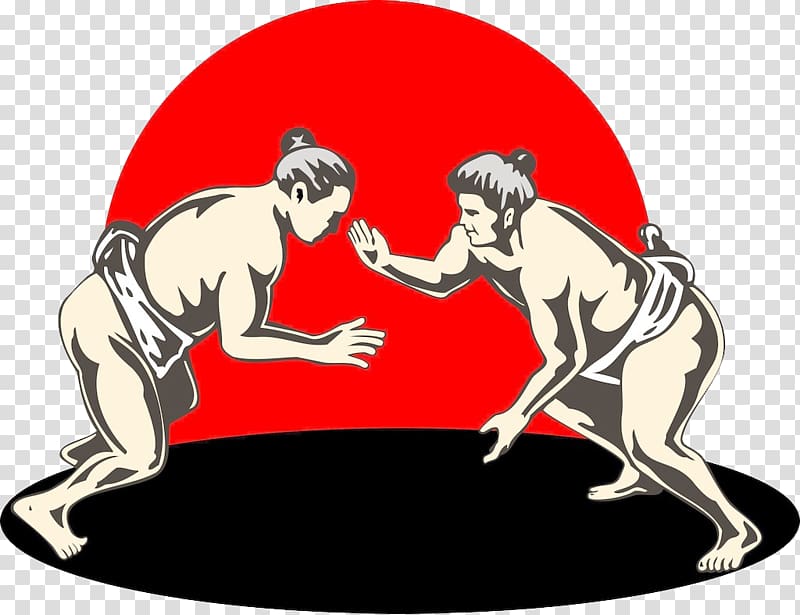 Japan Sumo Rikishi Wrestling , Japanese cartoon athletes transparent background PNG clipart