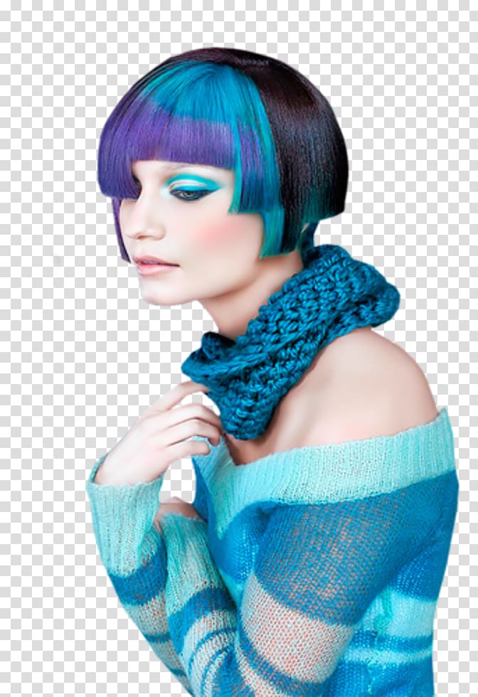 Hairstyle Blue hair Human hair color, hair transparent background PNG clipart