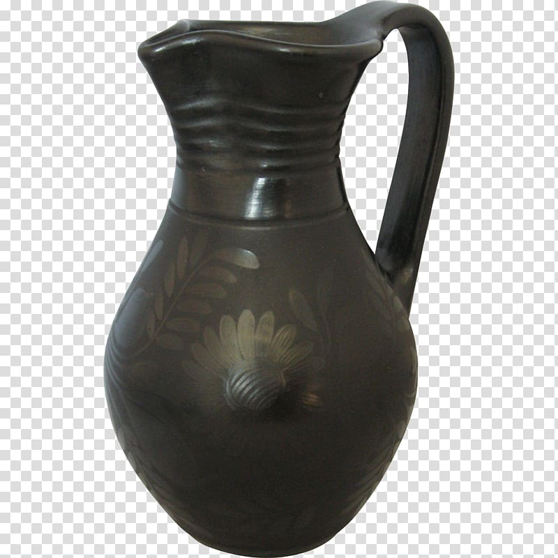 Hungarian Black Pottery Pitcher Jug Ceramic, pottery transparent background PNG clipart