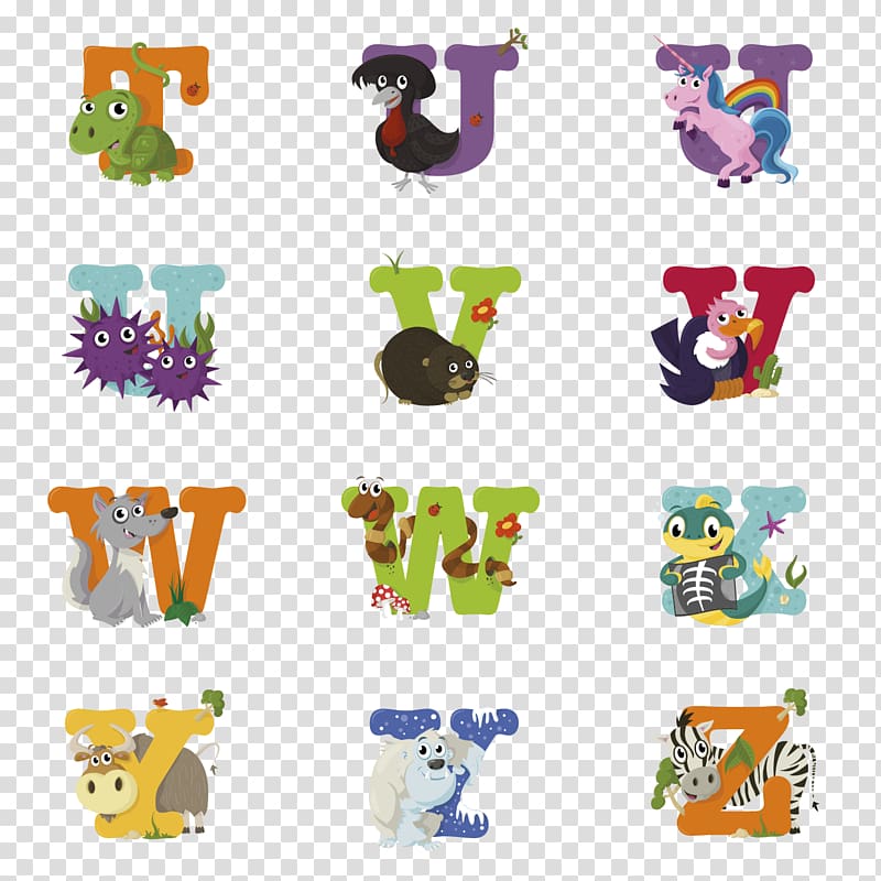 Alphabet song Letter Art, Alphabet animals transparent background PNG clipart
