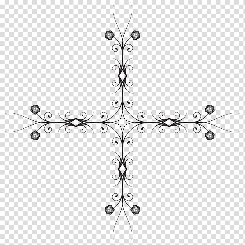 Silhouette Line art Cross, cross design transparent background PNG clipart