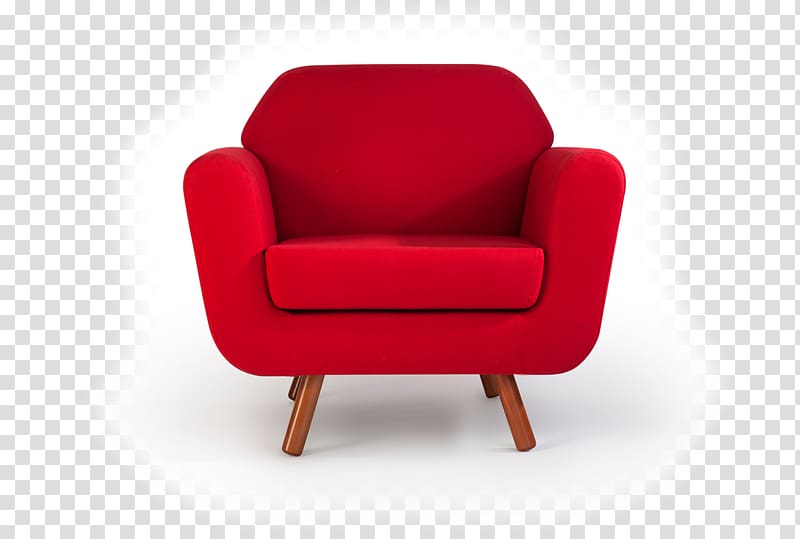 Chair Fauteuil Couch Furniture Tuffet, Red Chair transparent background PNG clipart