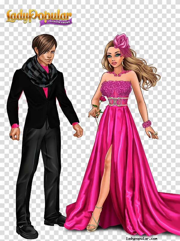 Lady Popular Gown Pink M Fashion Model RTV Pink, prom queen transparent background PNG clipart