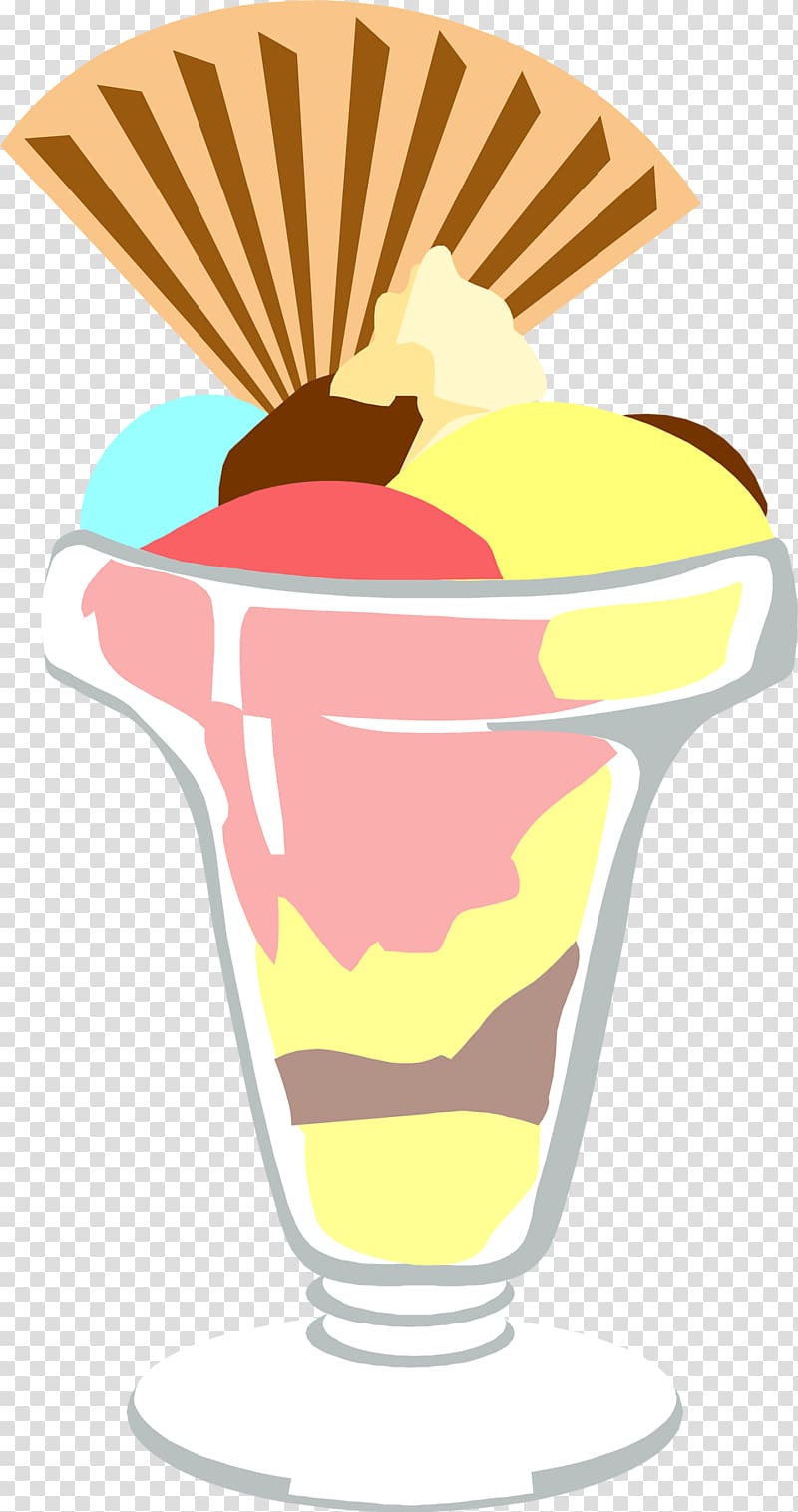 Ice cream cone Sundae Cupcake, Soda Sundae transparent background PNG clipart