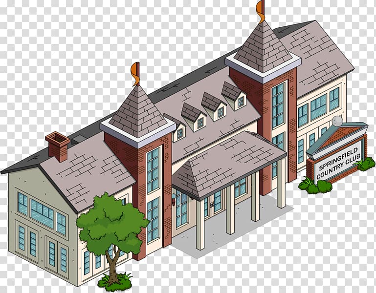 The Simpsons: Tapped Out Krusty the Clown Dr. Hibbert Fat Tony Building, Three-dimensional architectural model transparent background PNG clipart